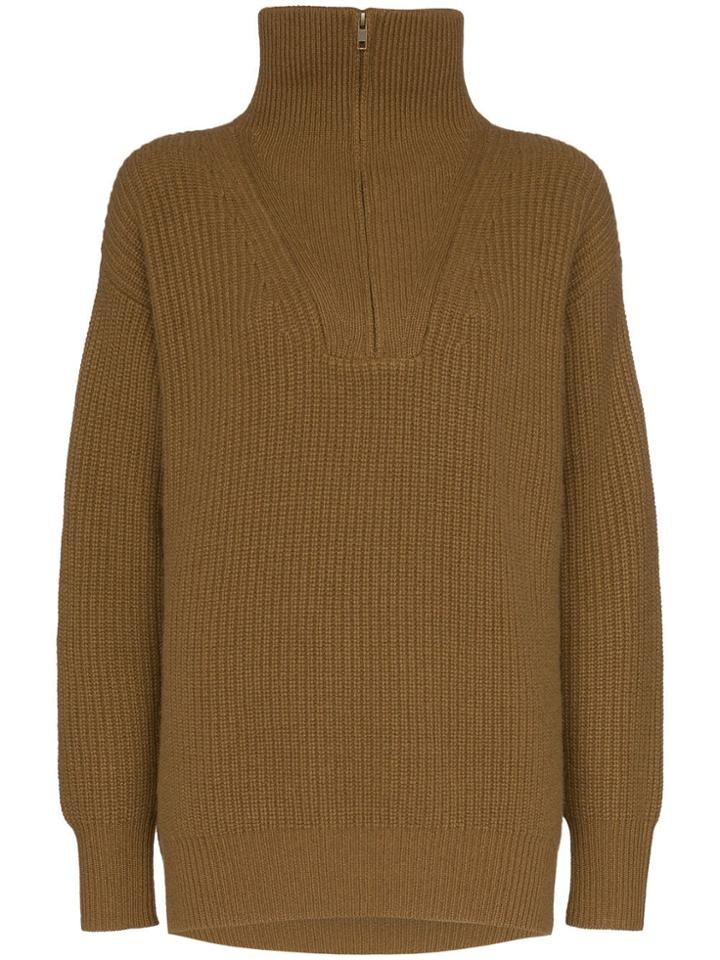 Nili Lotan Benny Turtle Neck Jumper - Brown