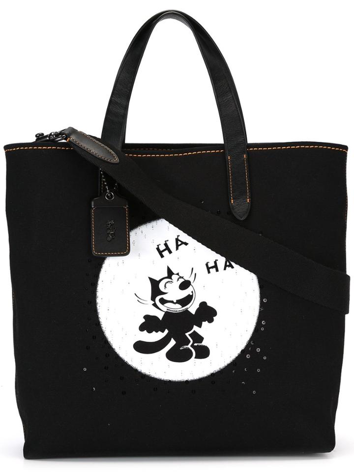 Coach 'felix Laughing' Tote - Black