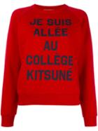 Maison Kitsuné 'je Suis Allée' Sweatshirt, Women's, Size: Medium, Red, Cotton