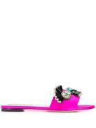 Rochas Fuxia Pink Flat Sandal