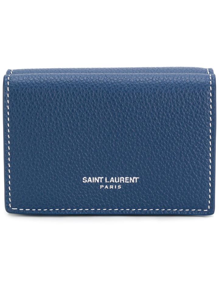 Saint Laurent Classic Bi-fold Wallet - Blue