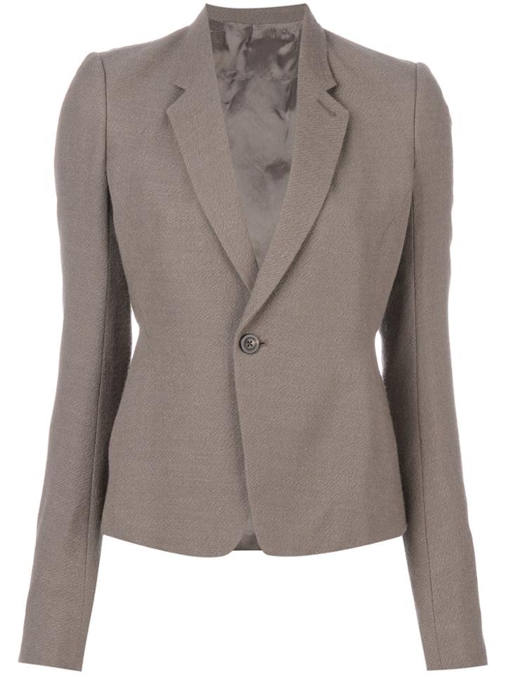 Rick Owens Single Breasted Blazer - Grey