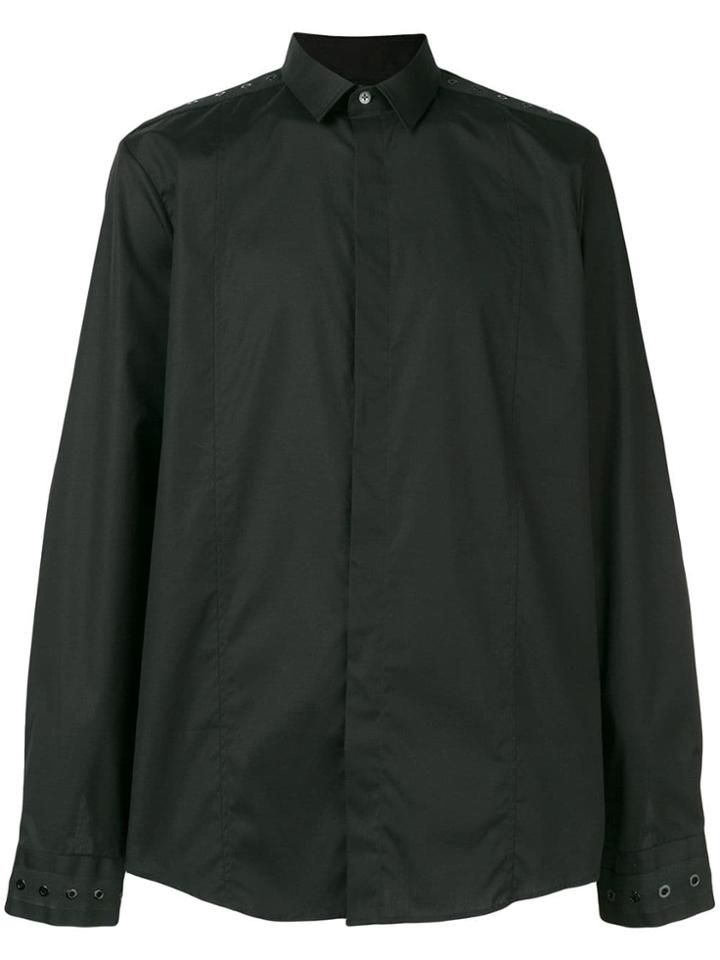 Les Hommes Shoulder Detail Shirt - Black