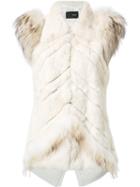 Andrea Bogosian Fur Waistcoat, Women's, Size: P, White, Fox Fur/rabbit Fur