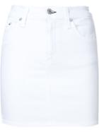 Rag & Bone /jean Short Straight Denim Skirt, Women's, Size: 25, White, Viscose/cotton/lyocell/spandex/elastane