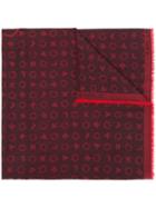 Karl Lagerfeld Monogram Jacquard Scarf - Red