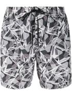 Fendi Geometric Print Swimming Shorts - Grey