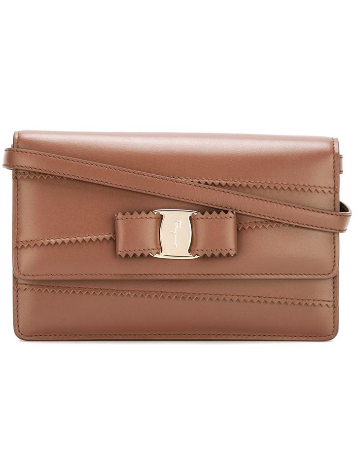 Salvatore Ferragamo 'vara' Crossbody Bag, Women's, Brown, Calf Leather