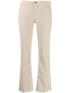 Haikure Cropped Flared Trousers - Neutrals