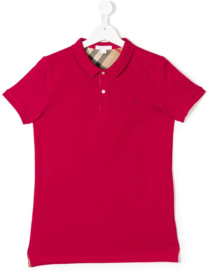 Burberry Kids Classic Polo Shirt - Pink & Purple