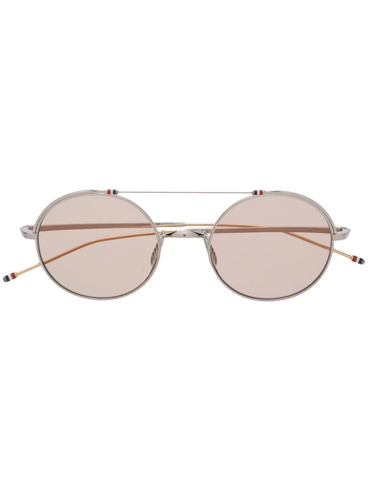 Thom Browne Eyewear Thom Browne Eyewear Tbs9104902 Silver/white Gold
