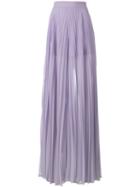 Elie Saab - Pleated Wide Palazzo Pants - Women - Polyester - 36, Women's, Pink/purple, Polyester
