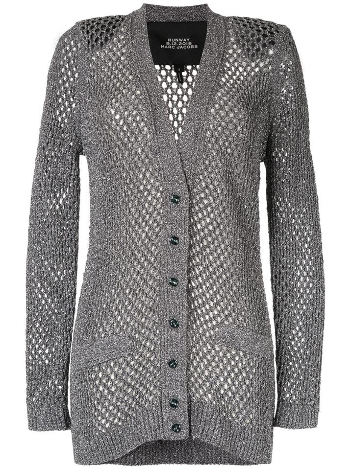 Marc Jacobs Loose Knit Cardigan - Silver