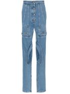 Diesel Red Tag Trucker Jacket Patch Pocket Jeans - Blue