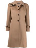Miu Miu Button-up Coat - Neutrals