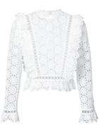 Zimmermann Open Embroidered Blouse - White