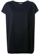 Stefano Mortari Contrast Loose Fit T-shirt, Women's, Size: 40, Black, Cotton