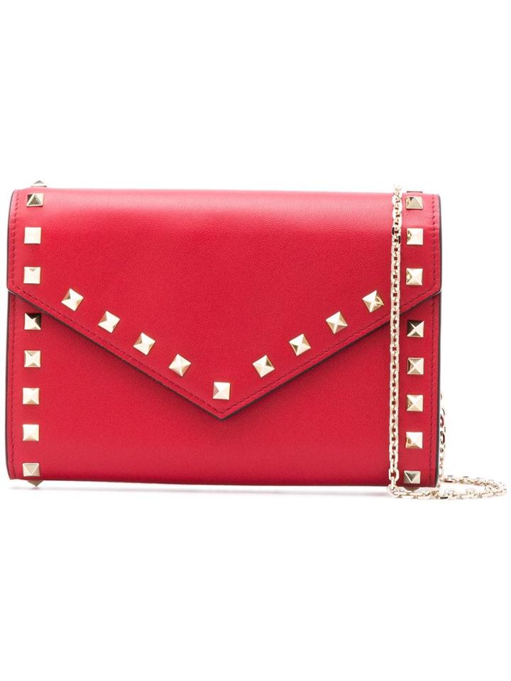 Valentino Valentino Garavani Rockstud Envelope Crossbody Bag - Red