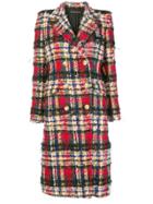 Alexandre Vauthier Oversized Check Coat - Red