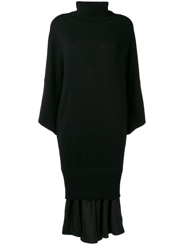 Max & Moi Peplum Hem Fitted Dress - Black