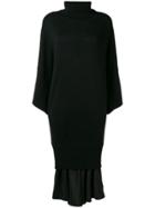 Max & Moi Peplum Hem Fitted Dress - Black