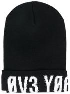 Red Valentino Intarsia-knit Beanie - Black