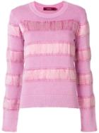 Sies Marjan Velvet Stripe Sweater - Pink