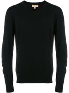 Burberry Fine Knit Crewneck Sweater - Black