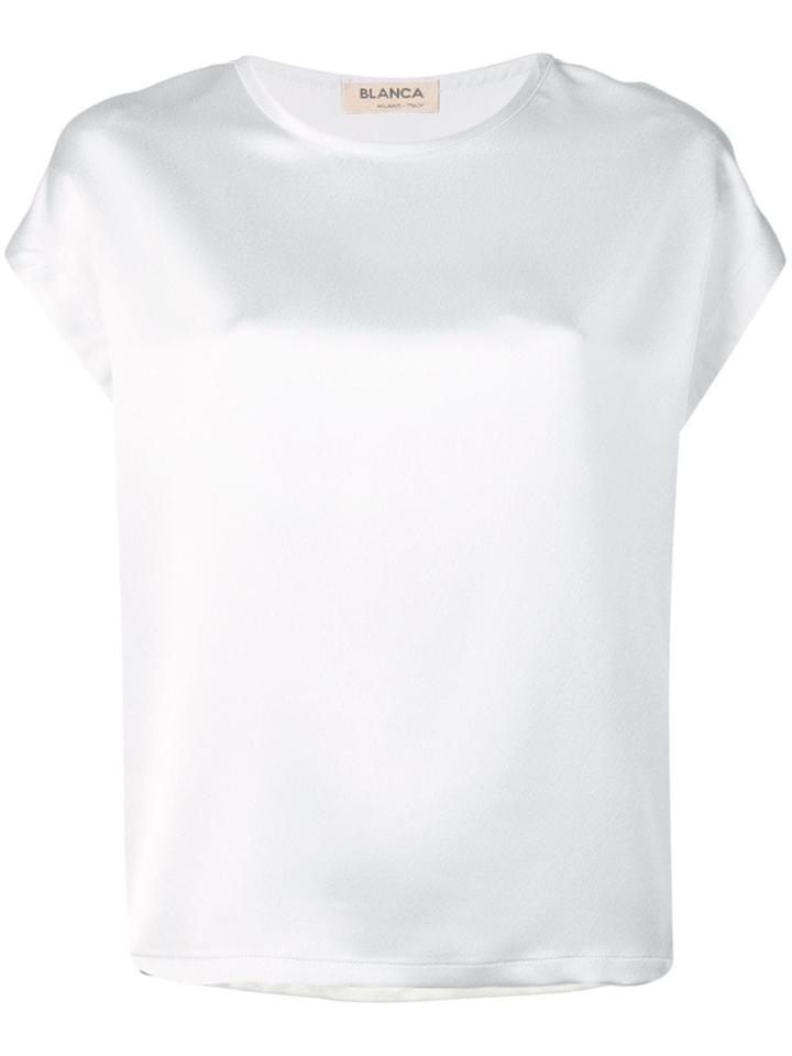 Blanca Satin Top - Grey