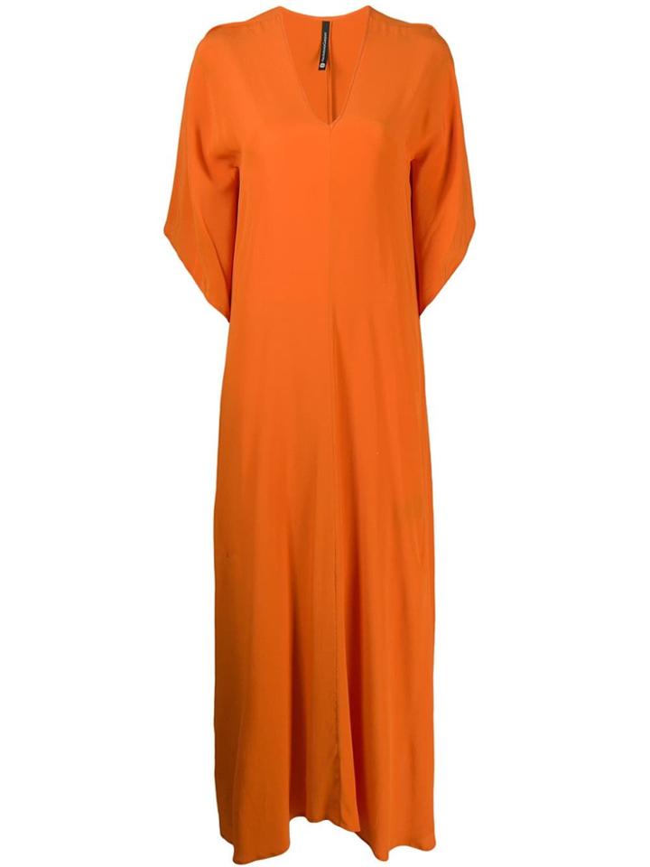 Pierantoniogaspari Short-sleeve Flared Dress - Orange