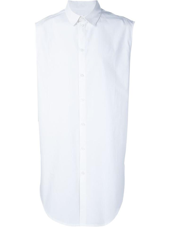 Icosae Sleeveless Shirt, Men's, Size: Large, White, Cotton