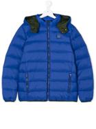 Armani Junior Hooded Padded Jacket - Blue