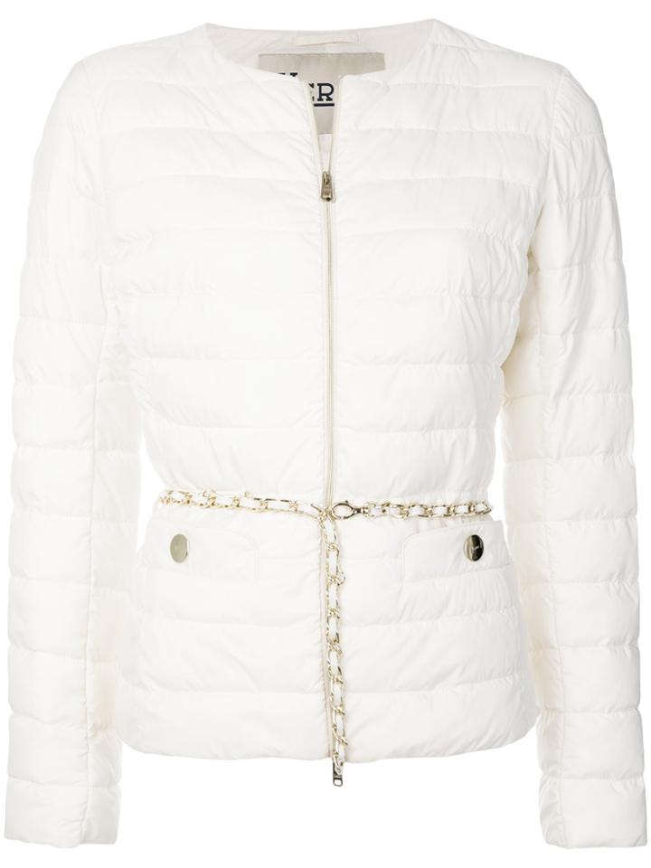 Herno Padded Belt Jacket - White