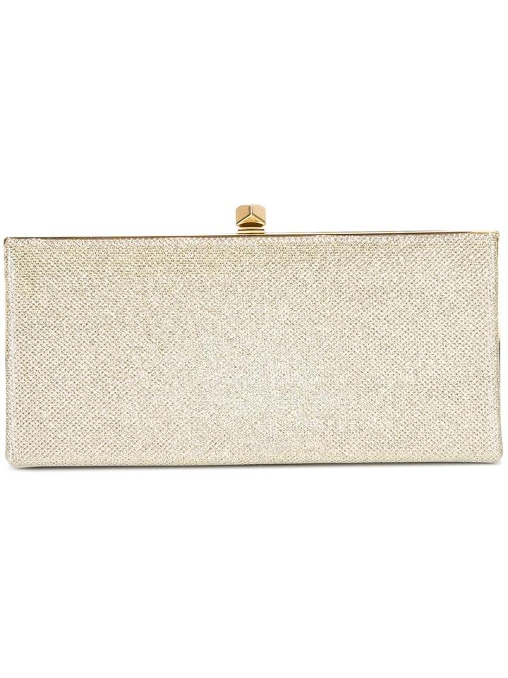 Jimmy Choo 'celeste' Clutch, Women's, Grey, Pvc/brass