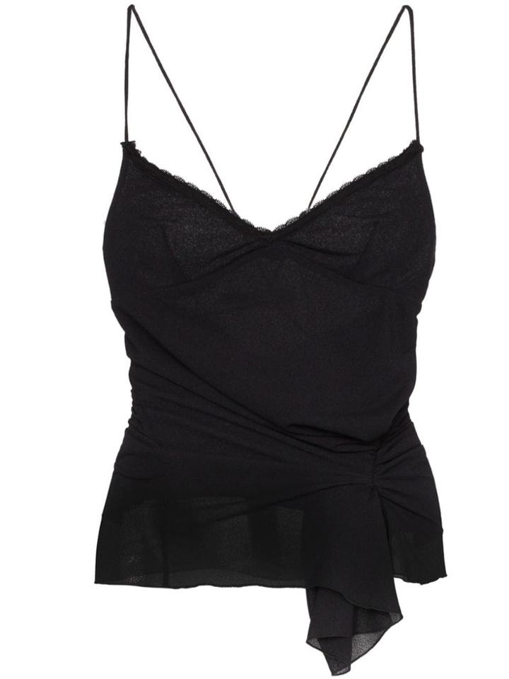 Jacquemus Lace Trim Asymmetric Cami Top - Blue