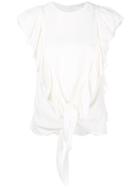 Frame Denim Knot Draped Shirt - White