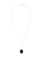 Joëlle Jewellery Lapis And Diamond Set Necklace - Metallic