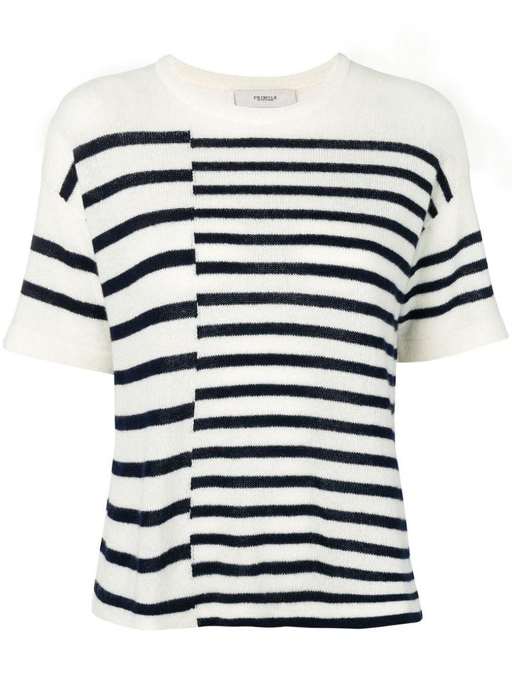 Pringle Of Scotland Striped Cashmere T-shirt - Neutrals
