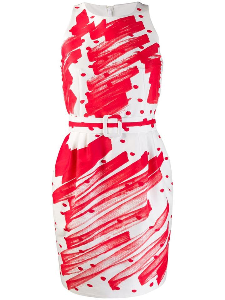 Moschino Printed Mini Dress - Red