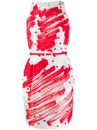 Moschino Printed Mini Dress - Red