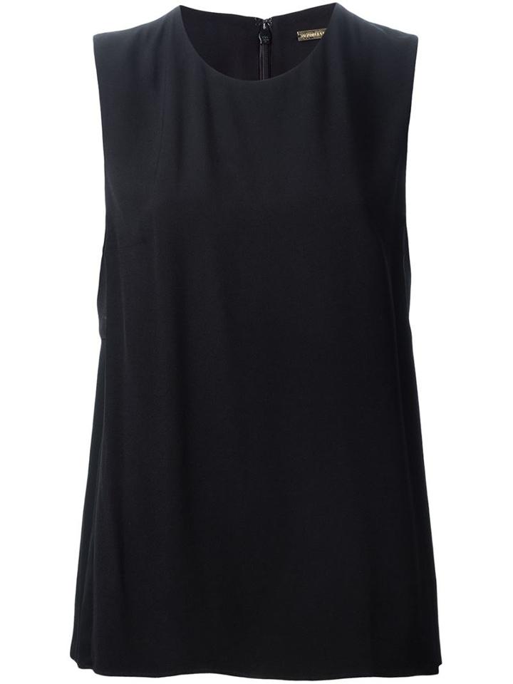 Adam Lippes Classic Tank Top, Women's, Size: 4, Black, Silk/viscose