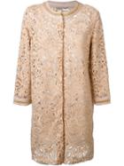 Ermanno Scervino Scalloped Hem Lace Coat