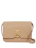 Burberry Small Grainy Leather Tb Bag - Neutrals