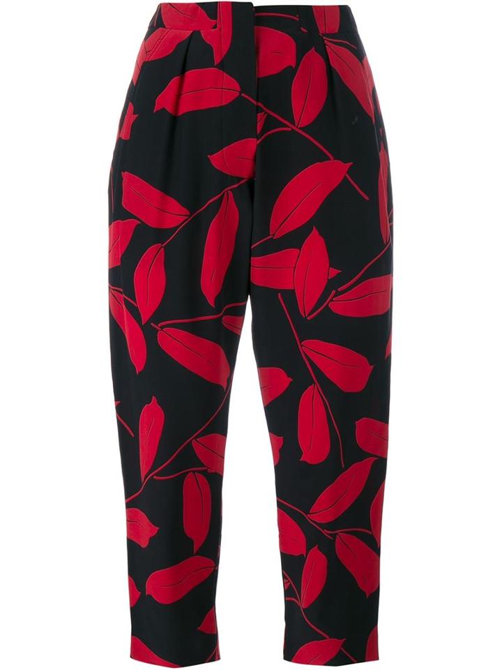 Marni Leaf Print Silk Trousers