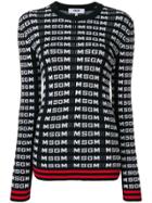 Msgm Logo Sweater - Black