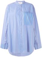 Ports 1961 - Chest Pocket Cape Shirt - Women - Cotton - 38, Blue, Cotton