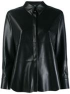 Nanushka Faux-leather Shirt - Black