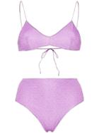 Oseree Lumiere High-waisted Glitter Bikini - Purple