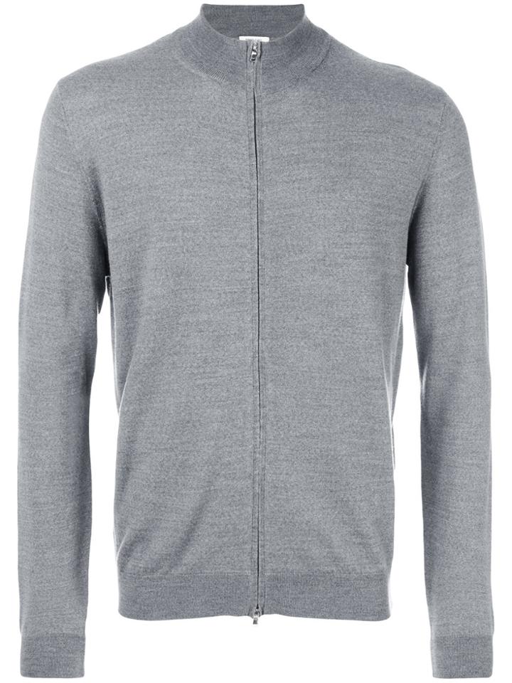 Fashion Clinic Timeless Knitted Zip-up Cardigan - Blue