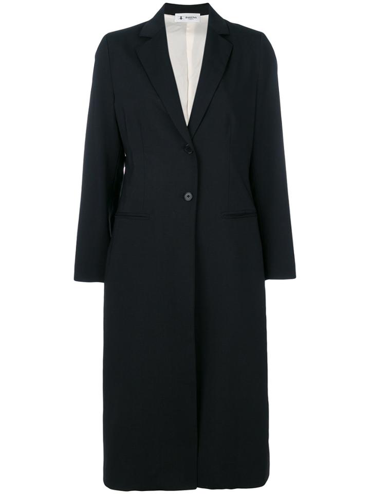 Barena Long Single-breasted Coat - Black